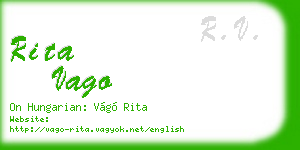 rita vago business card