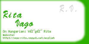 rita vago business card